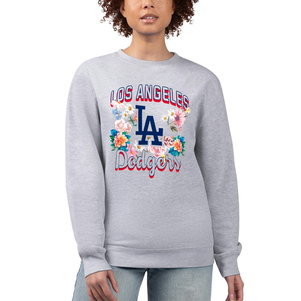 Los Angeles Dodgers G-III 4Her by Carl Banks Women's Flowers Graphic Pullover Sweatshirt - MLB Pullover