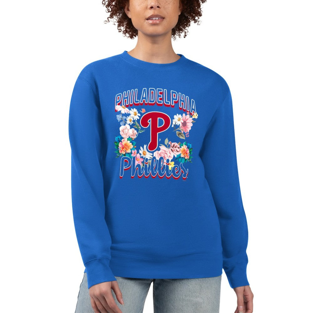 Philadelphia Phillies G-III 4Her by Carl Banks Women's Flowers Graphic Pullover Sweatshirt - MLB Pullover