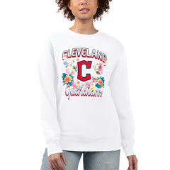Cleveland Guardians G-III 4Her by Carl Banks Women's Flowers Graphic Pullover Sweatshirt - MLB Pullover