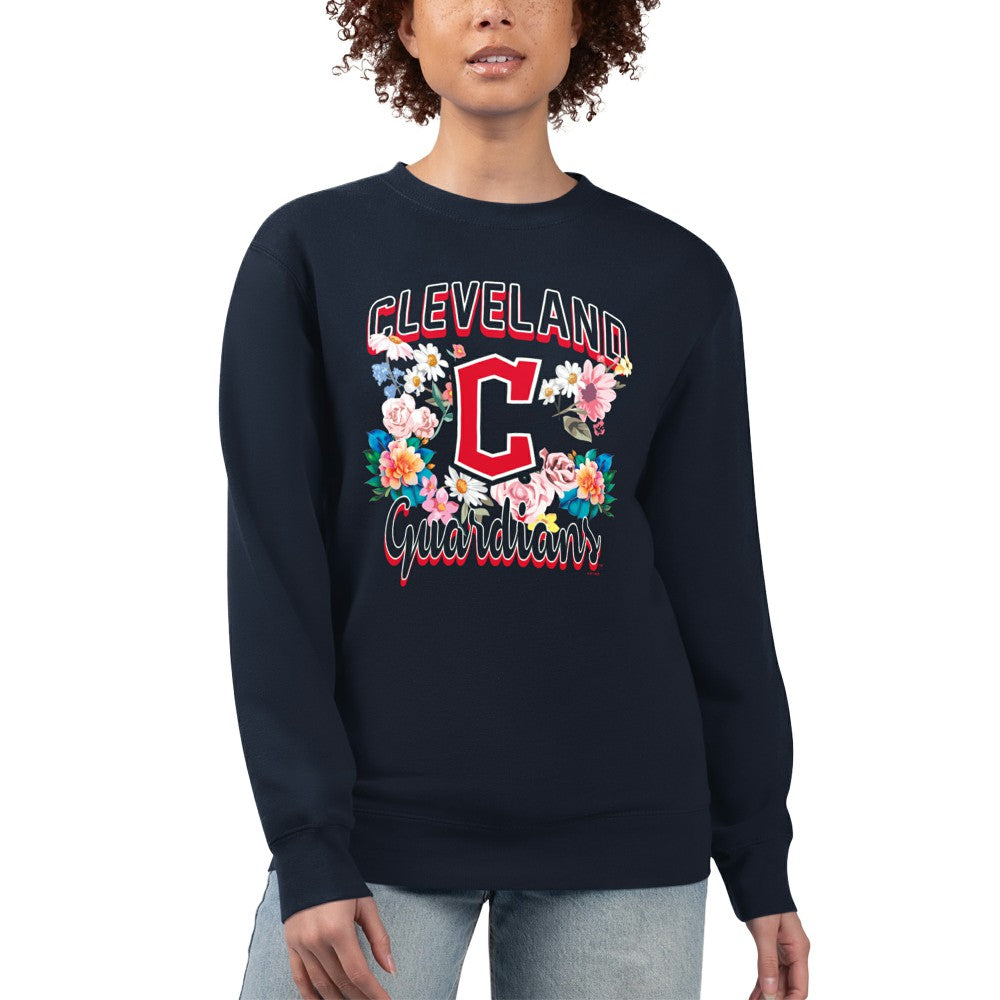 Cleveland Guardians G-III 4Her by Carl Banks Women's Flowers Graphic Pullover Sweatshirt - MLB Pullover