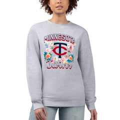 Minnesota Twins G-III 4Her by Carl Banks Women's Flowers Graphic Pullover Sweatshirt - MLB Pullover