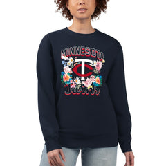 Minnesota Twins G-III 4Her by Carl Banks Women's Flowers Graphic Pullover Sweatshirt - MLB Pullover