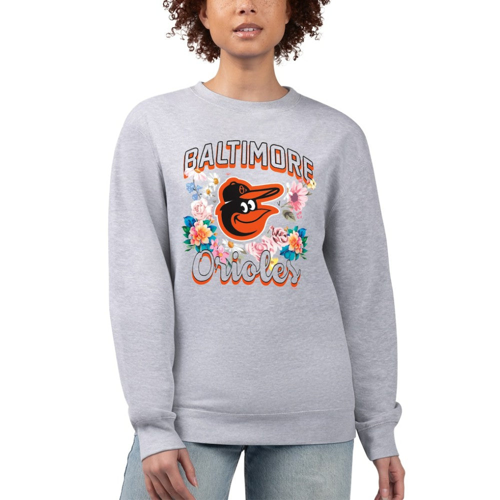 Baltimore Orioles G-III 4Her by Carl Banks Women's Flowers Graphic Pullover Sweatshirt - MLB Pullover