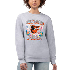Baltimore Orioles G-III 4Her by Carl Banks Women's Flowers Graphic Pullover Sweatshirt - MLB Pullover