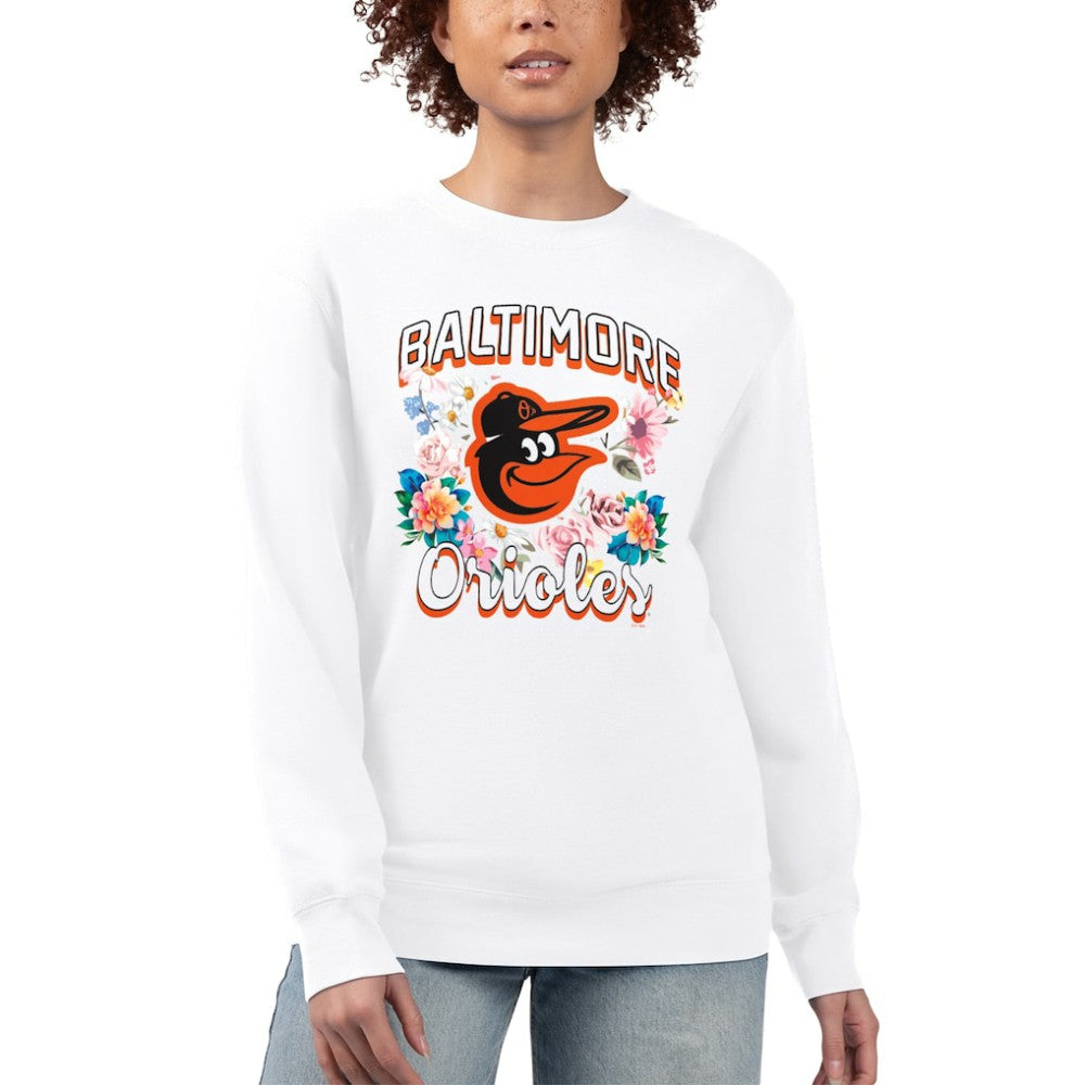 Baltimore Orioles G-III 4Her by Carl Banks Women's Flowers Graphic Pullover Sweatshirt - MLB Pullover