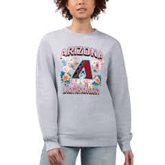 Arizona Diamondbacks G-III 4Her by Carl Banks Women's Flowers Graphic Pullover Sweatshirt - MLB Pullover