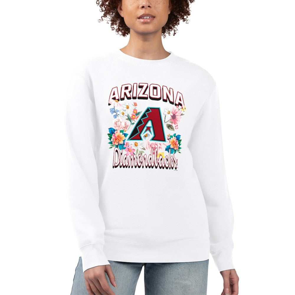 Arizona Diamondbacks G-III 4Her by Carl Banks Women's Flowers Graphic Pullover Sweatshirt - MLB Pullover