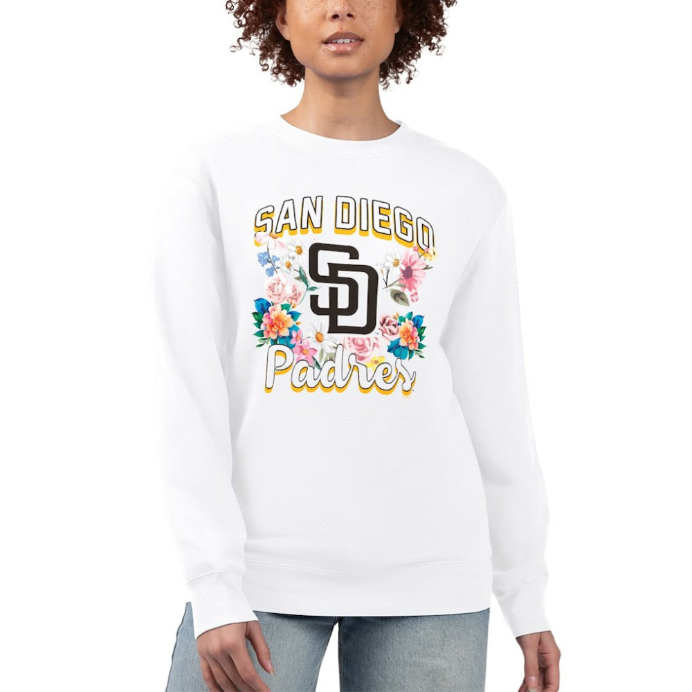 San Diego Padres G-III 4Her by Carl Banks Women's Flowers Graphic Pullover Sweatshirt - MLB Pullover