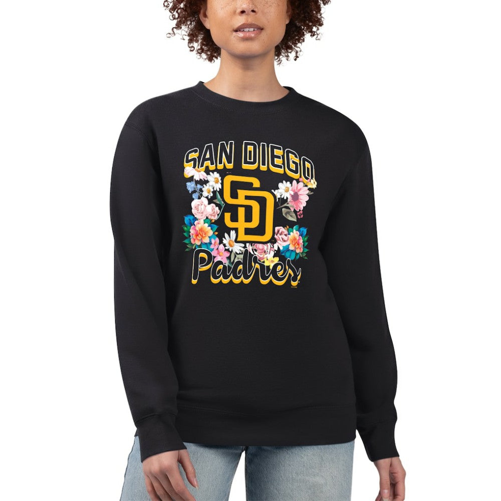 San Diego Padres G-III 4Her by Carl Banks Women's Flowers Graphic Pullover Sweatshirt - MLB Pullover