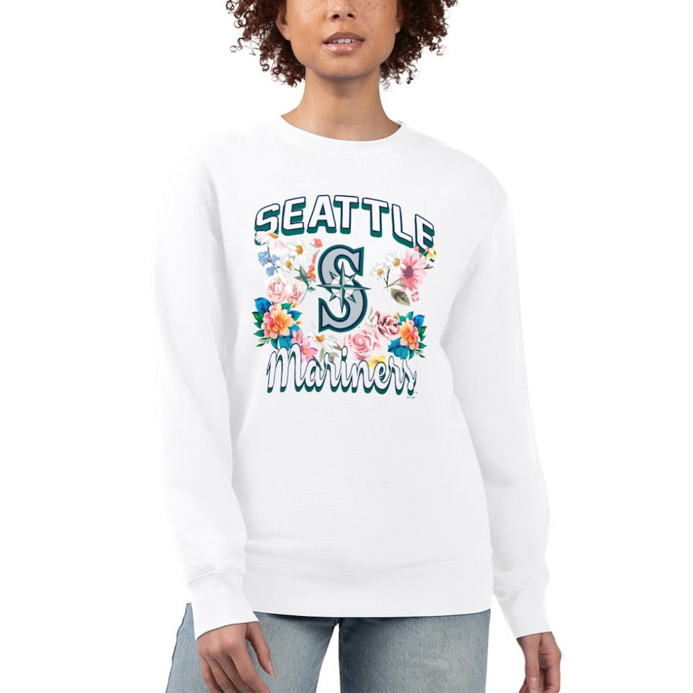 Seattle Mariners G-III 4Her by Carl Banks Women's Flowers Graphic Pullover Sweatshirt - MLB Pullover