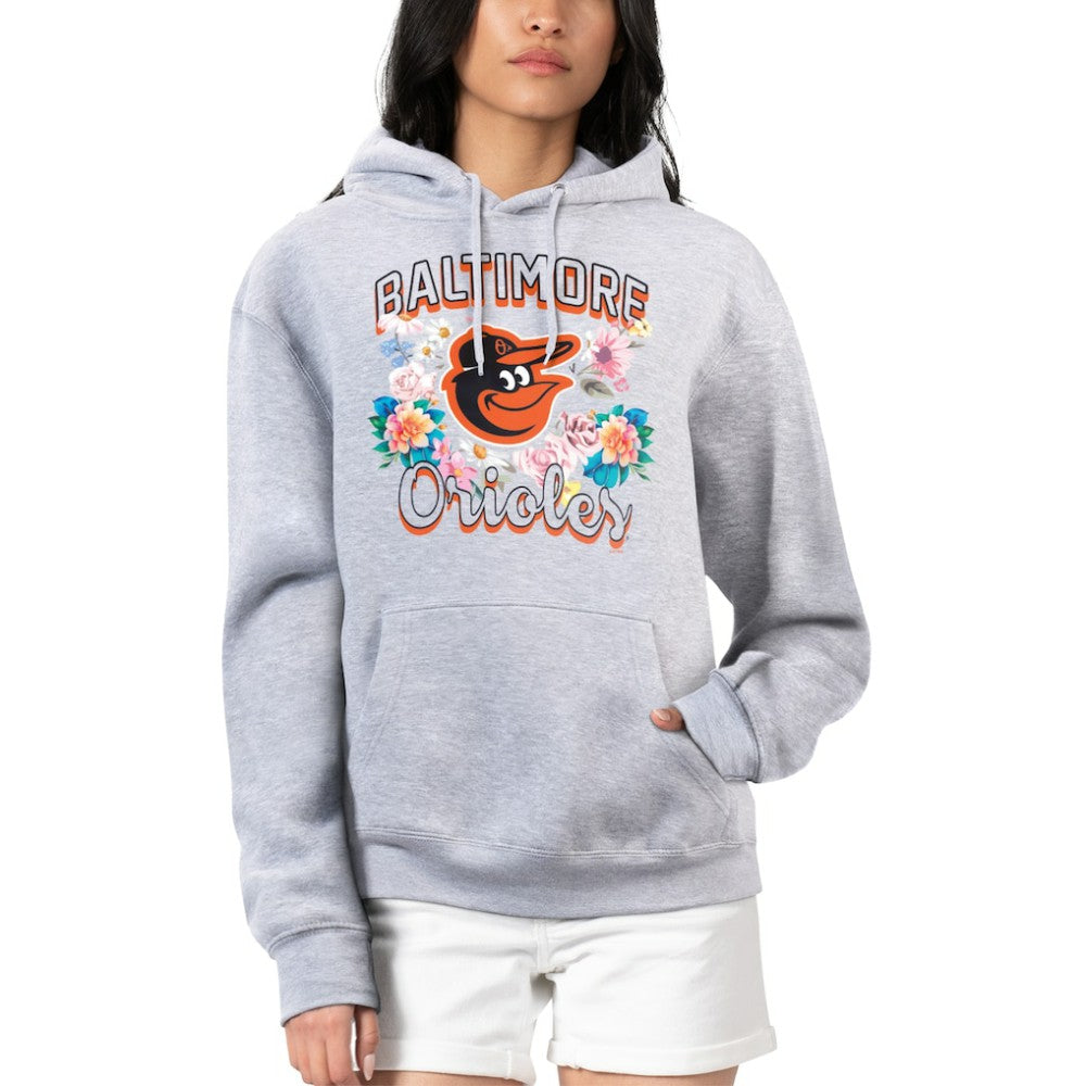 Baltimore Orioles G-III 4Her by Carl Banks Women's Flowers Graphic Pullover Hoodie - MLB Hoodies