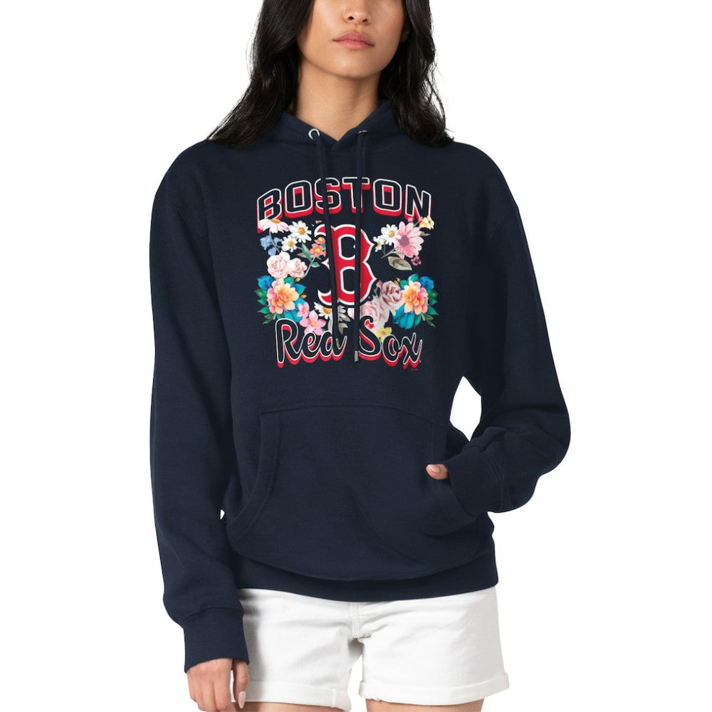 Boston Red Sox G-III 4Her by Carl Banks Women's Flowers Graphic Pullover Hoodie - MLB Hoodies