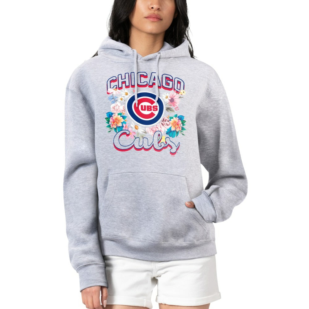 Chicago Cubs G-III 4Her by Carl Banks Women's Flowers Graphic Pullover Hoodie - MLB Hoodies