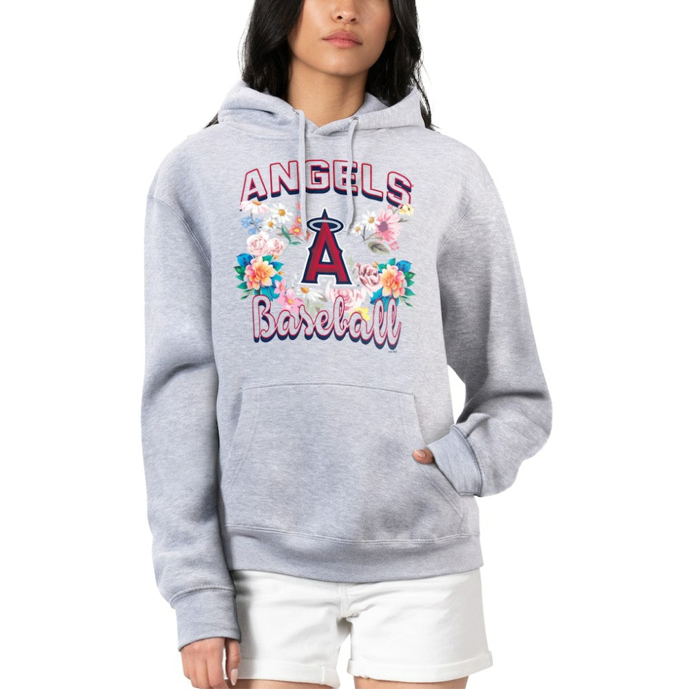 Los Angeles Angels G-III 4Her by Carl Banks Women's Flowers Graphic Pullover Hoodie - MLB Hoodies