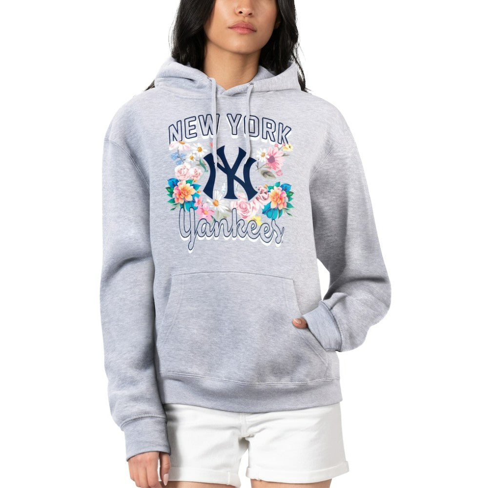 New York Yankees G-III 4Her by Carl Banks Women's Flowers Graphic Pullover Hoodie - MLB Hoodies