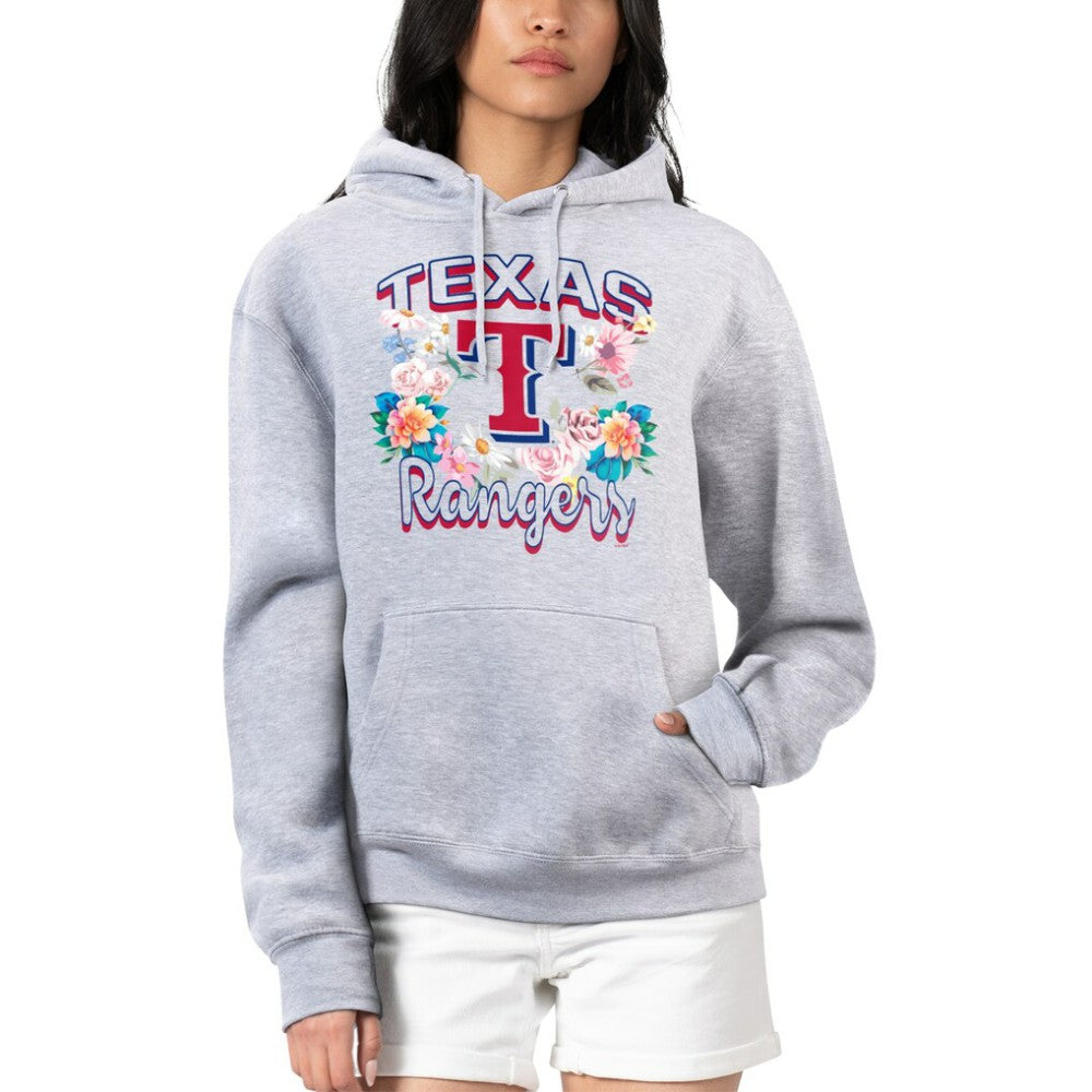 Texas Rangers G-III 4Her by Carl Banks Women's Flowers Graphic Pullover Hoodie - MLB Hoodies