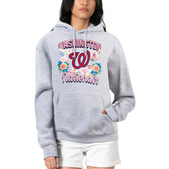 Washington Nationals G-III 4Her by Carl Banks Women's Flowers Graphic Pullover Hoodie - MLB Hoodies