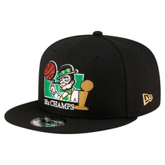 Black Boston Celtics Lucky 18x Champs 9FIFTY Snapback Hat | NBA