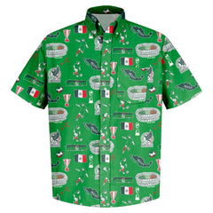 Mexico National Team Vive La Fete Impressions Artwork Button-Down Shirt