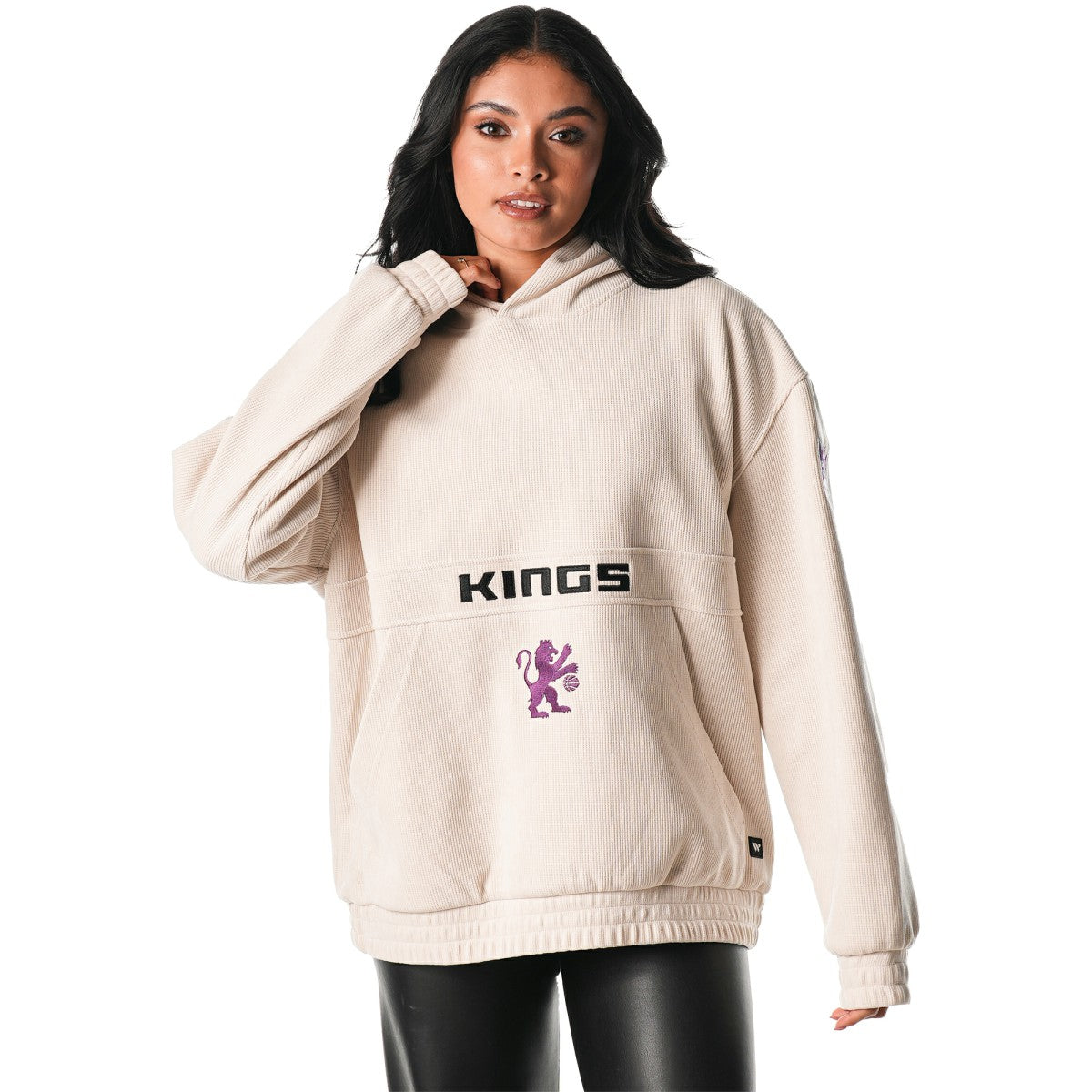 Cream Sacramento Kings The Wild Collective Unisex Corduroy Tri-Blend Pullover Hoodie | NBA