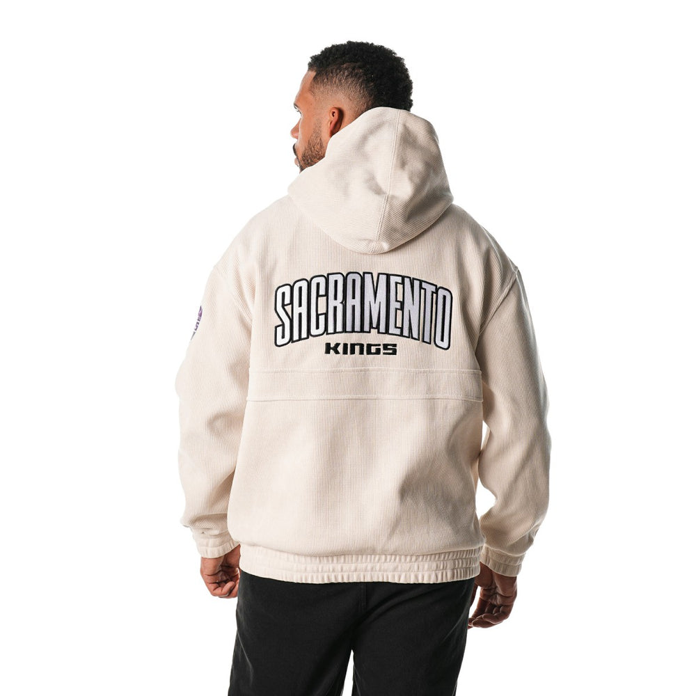 Cream Sacramento Kings The Wild Collective Unisex Corduroy Tri-Blend Pullover Hoodie | NBA