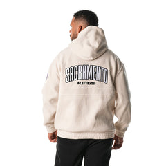 Cream Sacramento Kings The Wild Collective Unisex Corduroy Tri-Blend Pullover Hoodie | NBA