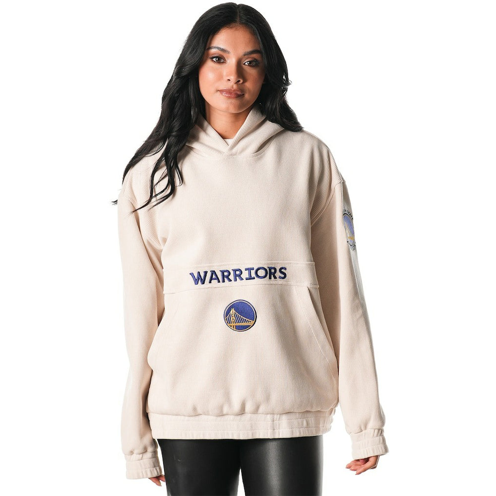 Cream Golden State Warriors The Wild Collective Unisex Corduroy Tri-Blend Pullover Hoodie sale | NBA