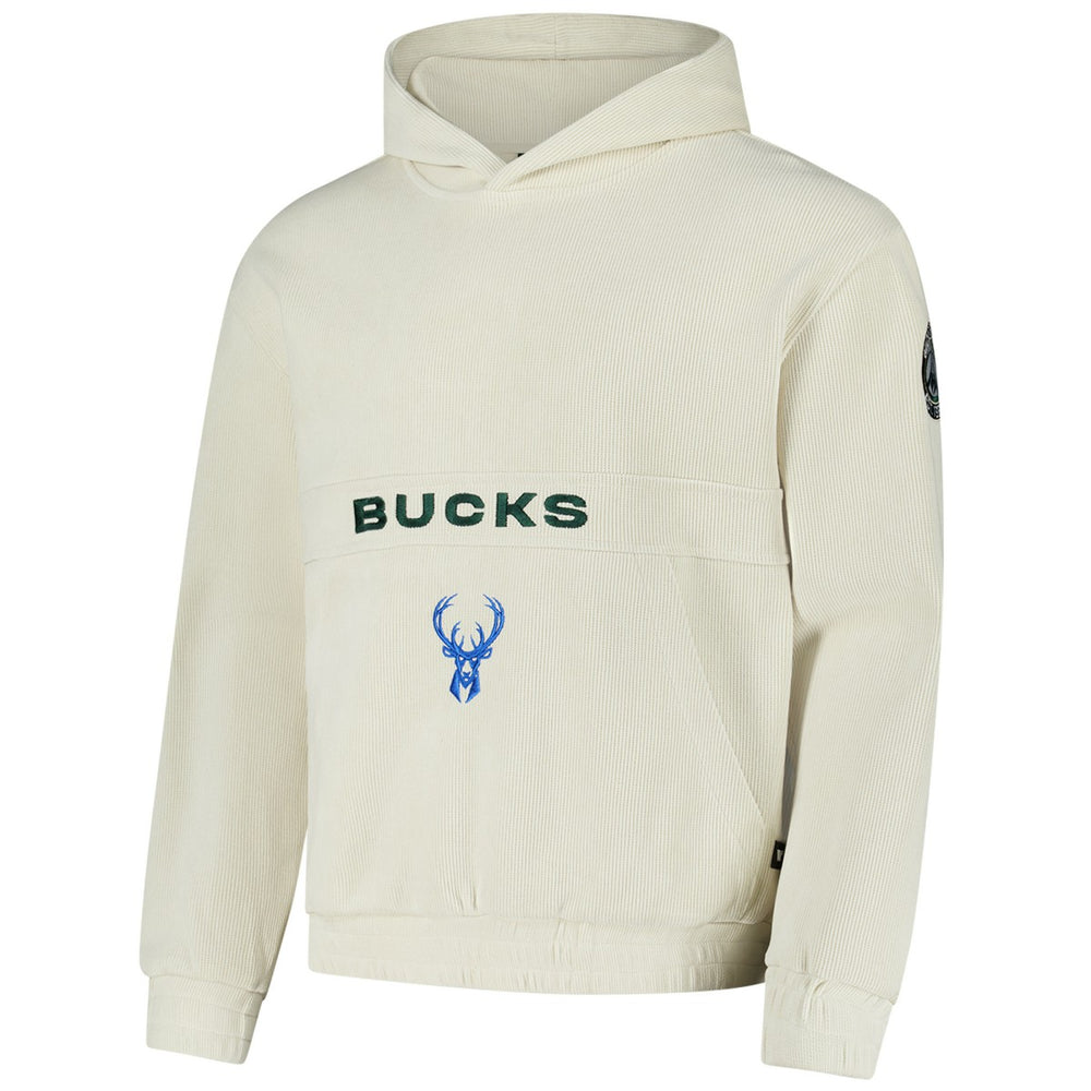 Cream Milwaukee Bucks The Wild Collective Unisex Corduroy Tri-Blend Pullover Hoodie | NBA