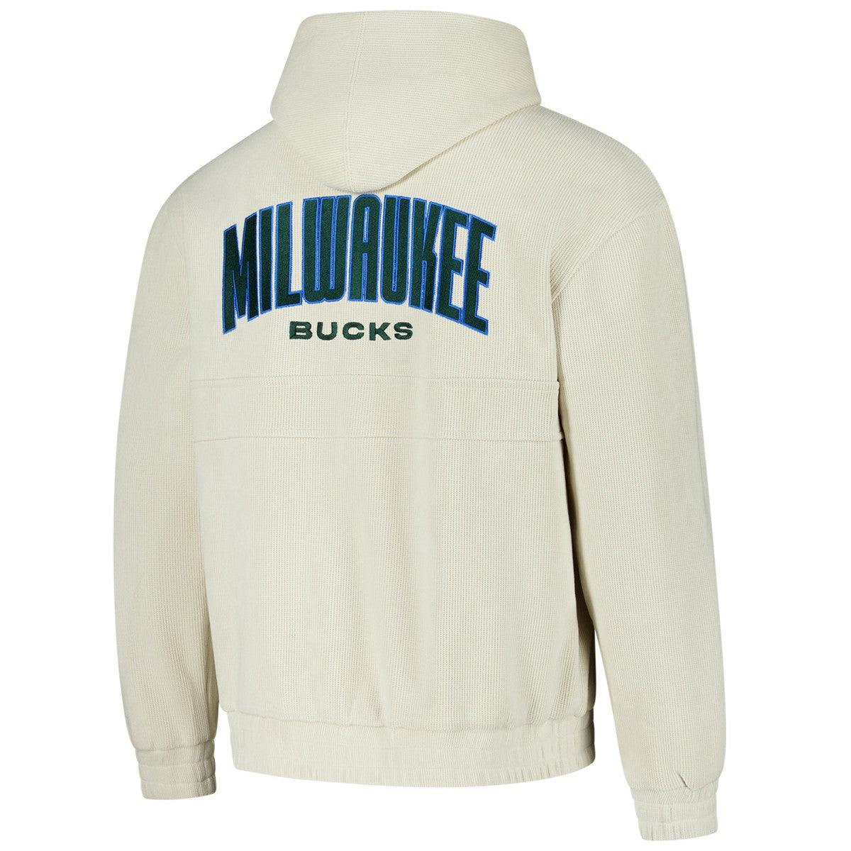 Cream Milwaukee Bucks The Wild Collective Unisex Corduroy Tri-Blend Pullover Hoodie | NBA