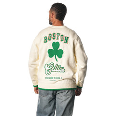 Cream Boston Celtics The Wild Collective Unisex Jacquard Knit Pullover Sweater | NBA