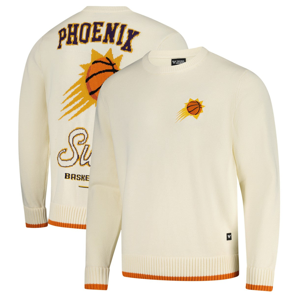 Cream Phoenix Suns The Wild Collective Unisex Jacquard Knit Pullover Sweater | NBA