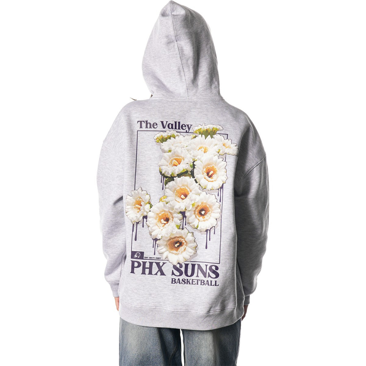 Heather Gray Phoenix Suns The Wild Collective Unisex Full-Zip Floral Hoodie | NBA