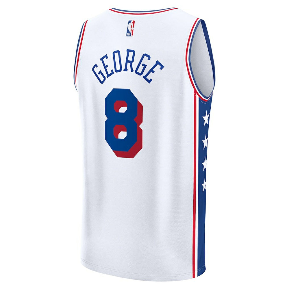 White Paul George Philadelphia 76ers Fast Break Replica Player Jersey | NBA