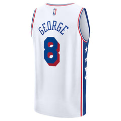 White Paul George Philadelphia 76ers Fast Break Replica Player Jersey | NBA