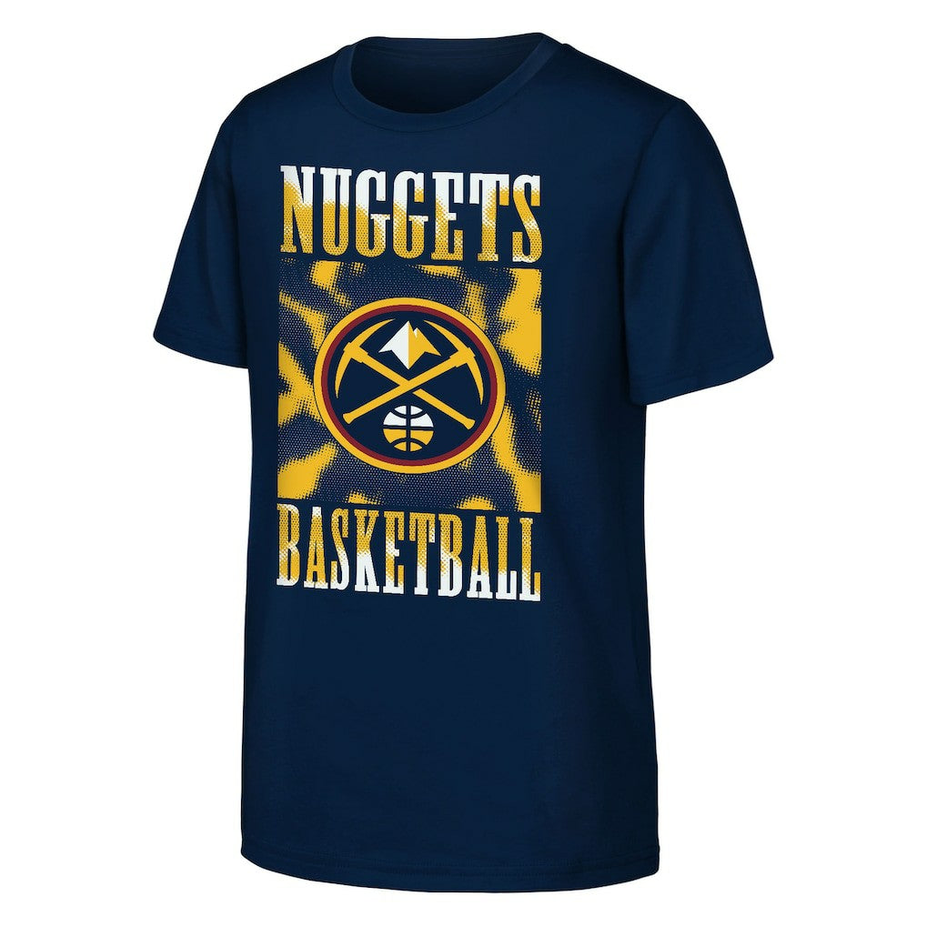 Navy Denver Nuggets Youth Garage Hero T-Shirt sale | NBA