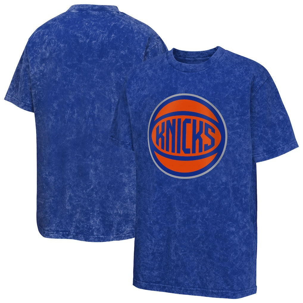 Blue New York Knicks Youth Rugged Defense T-Shirt | NBA