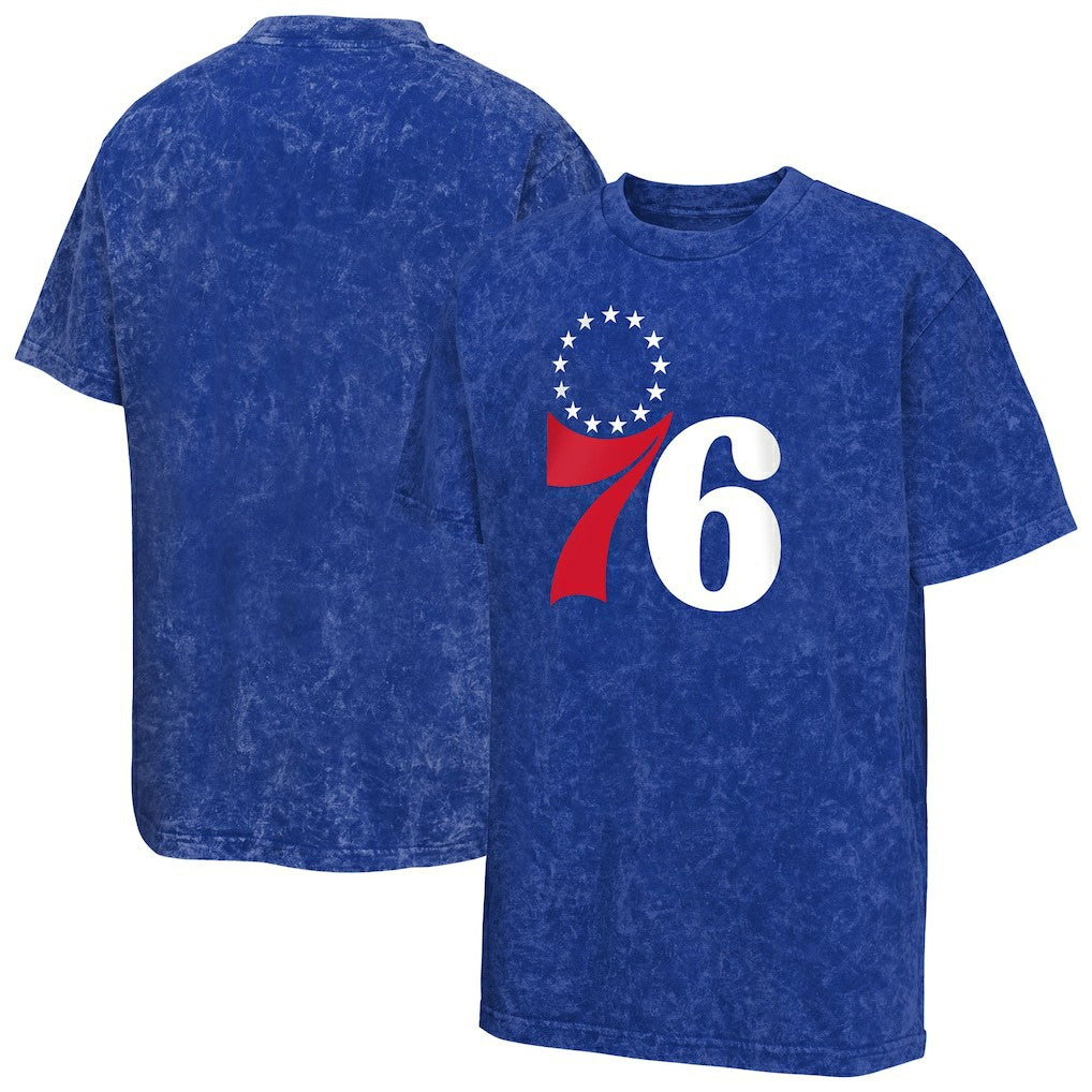 Royal Philadelphia 76ers Youth Rugged Defense T-Shirt | NBA