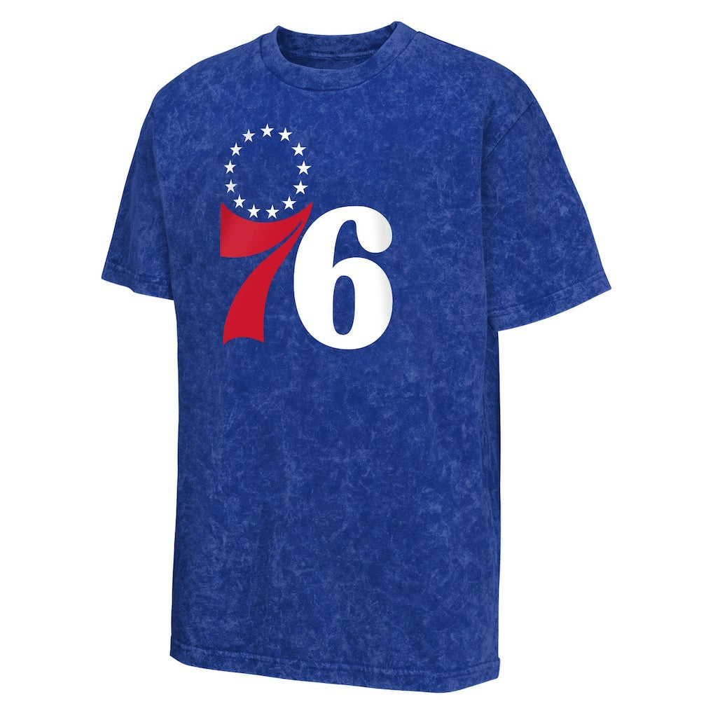 Royal Philadelphia 76ers Youth Rugged Defense T-Shirt | NBA