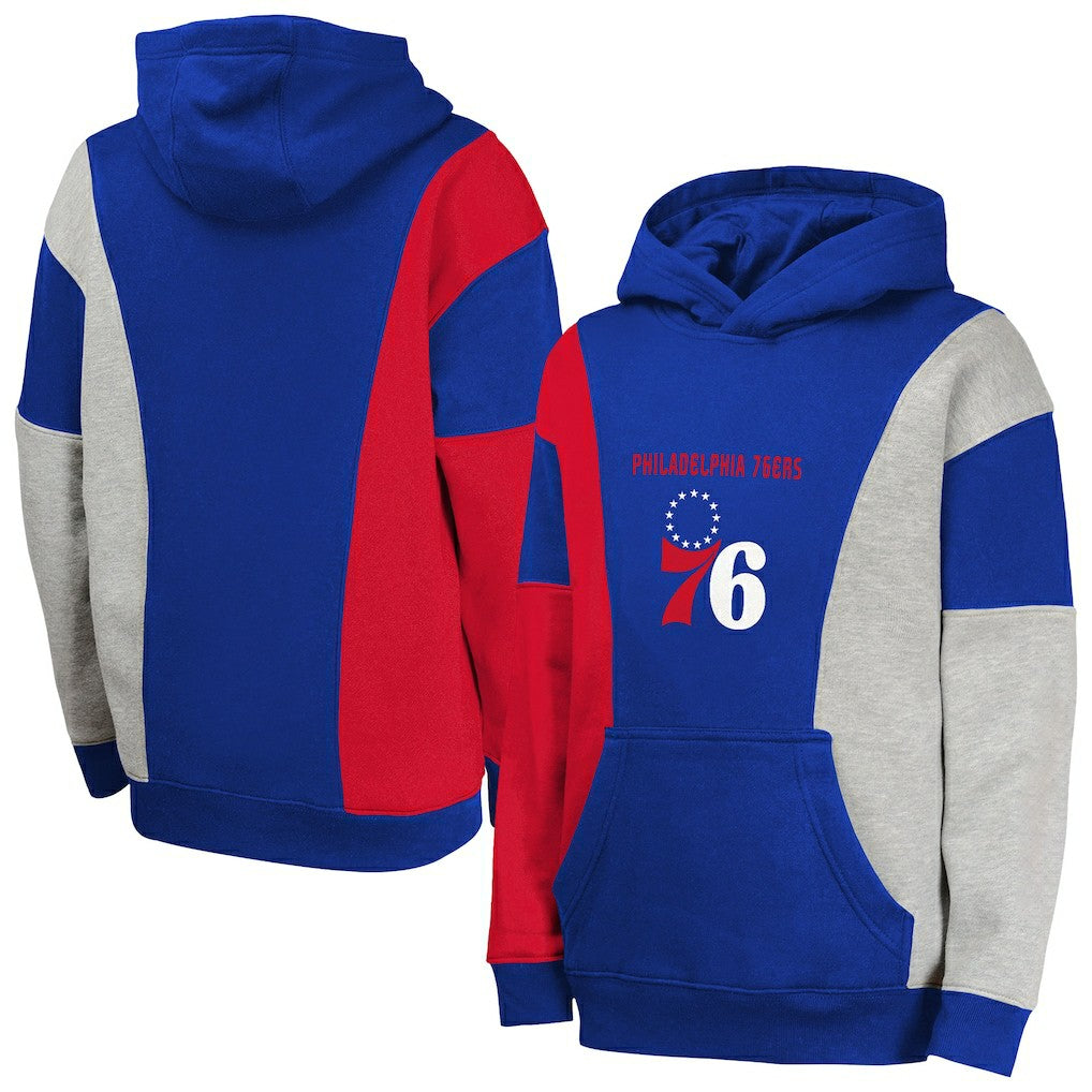 Blue Philadelphia 76ers Youth Ace In the Hole Pullover Hoodie | NBA