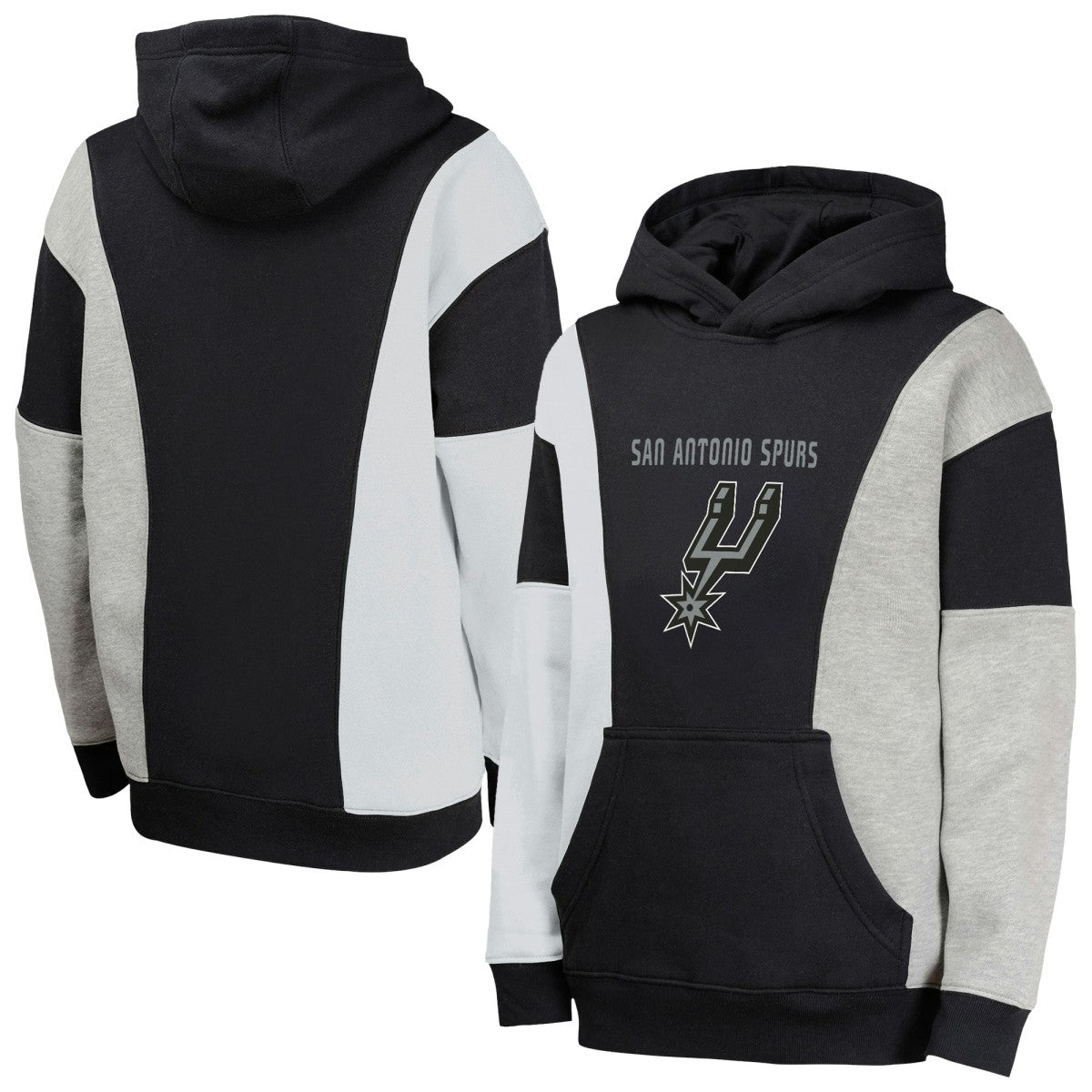 Black San Antonio Spurs Youth Ace In the Hole Pullover Hoodie | NBA