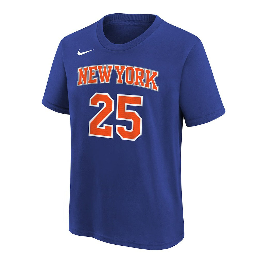 Blue Mikal Bridges New York Knicks Youth Icon Name & Number T-Shirt | NBA