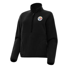 Pittsburgh Steelers Antigua Women's Figure Half-Zip Sweatshirt | NFL New