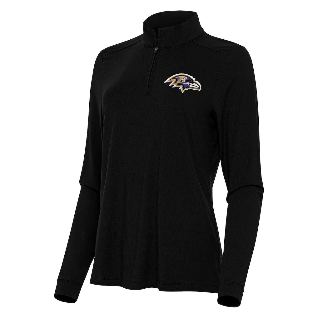 Baltimore Ravens Antigua Women's Intent Quarter-Zip Sweatshirt | NFL New
