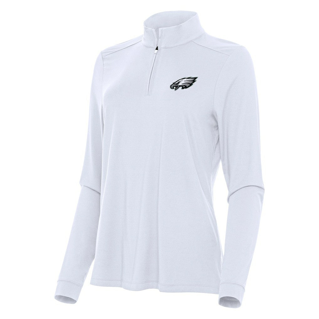 Philadelphia Eagles Antigua Women's Intent Quarter-Zip Sweatshirt | NFL Discount