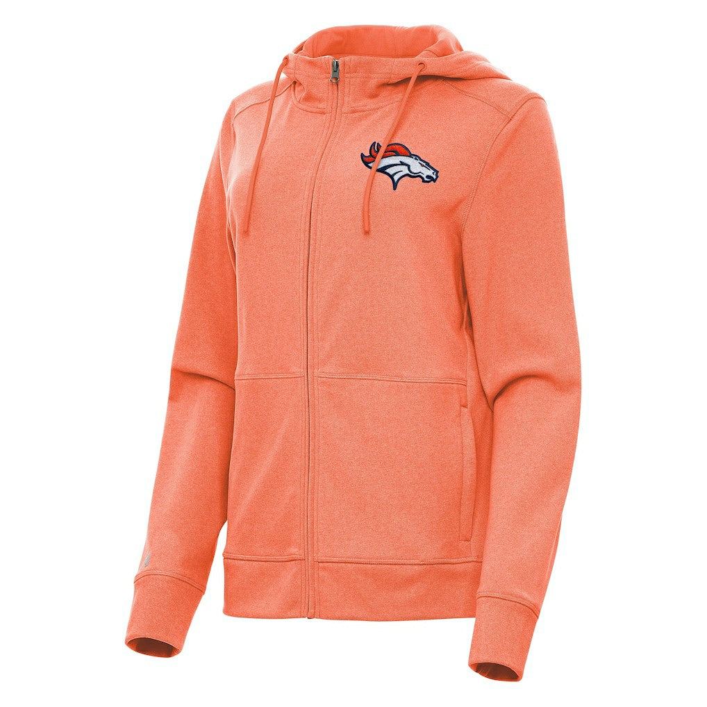 Denver Broncos Antigua Women's Seeker Full-Zip Hoodie Jacket | NFL New