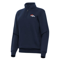 Denver Broncos Antigua Women's Victory Quarter-Zip Top | NFL Outlet