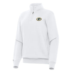 Green Bay Packers Antigua Women's Victory Quarter-Zip Top | NFL Discount