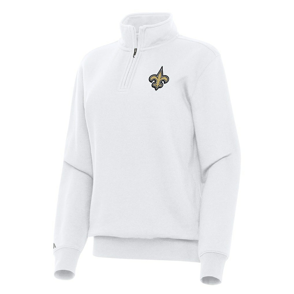 New Orleans Saints Antigua Women's Victory Quarter-Zip Top | NFL Outlet