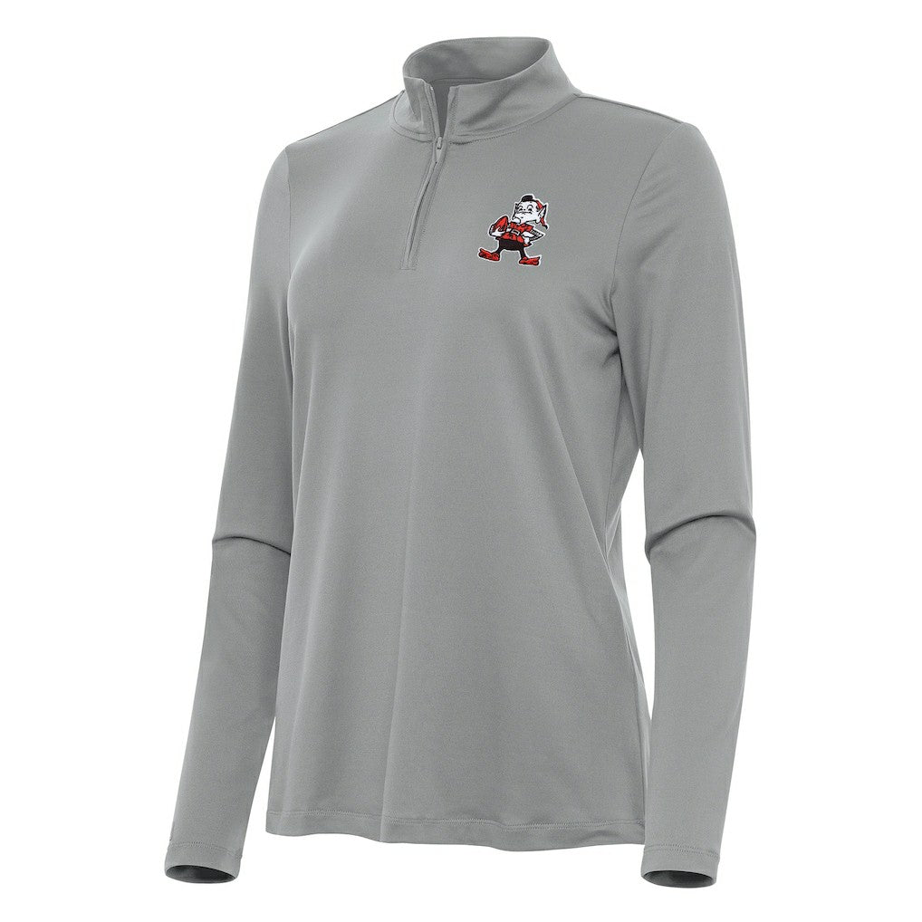 Cleveland Browns Antigua Women's Reprocess Quarter-Zip Top | NFL On sale