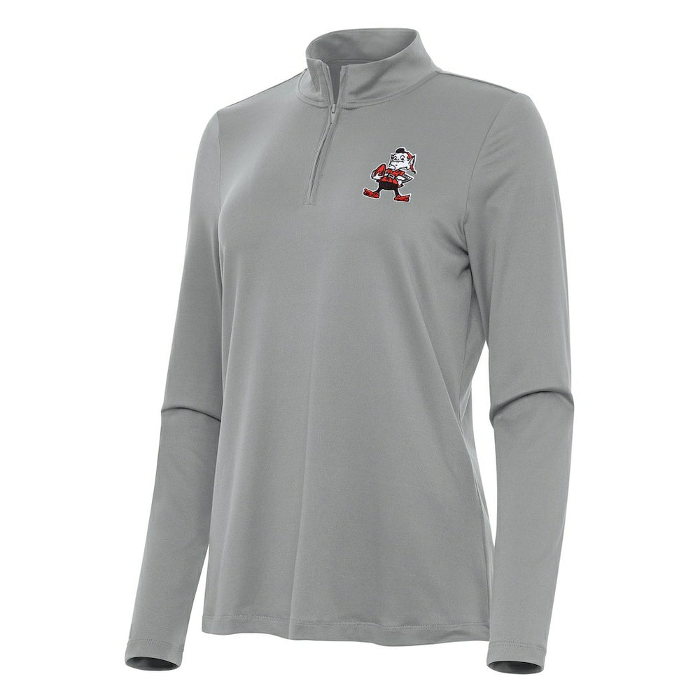 Cleveland Browns Antigua Women's Reprocess Quarter-Zip Top | NFL On sale